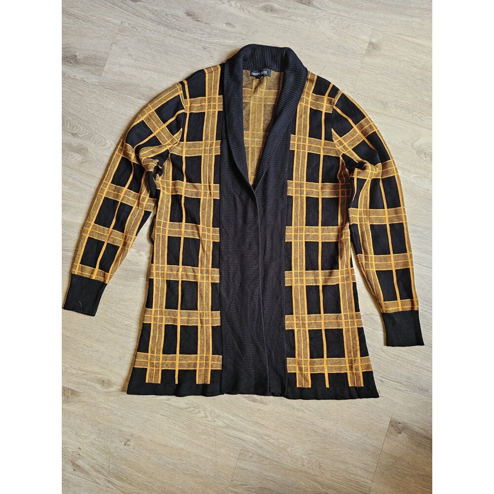 Kenneth Greene Women’s Black & Golg Cardigan Size Large